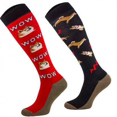 Horse Knee High Socks Crazy Dog / SJBW