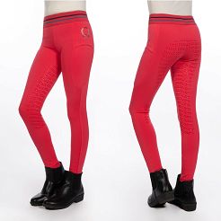 Kids Riding Legging HKM Aymee, silicone full seat Pink / 14751