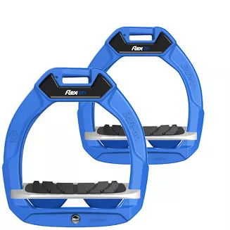 FLEX-ON Stirrups SAFE-ON JUNIOR - inclined grip - blue - 15