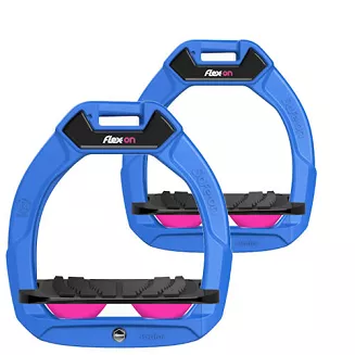 FLEX-ON Stirrups SAFE-ON JUNIOR - inclined grip - blue - 6
