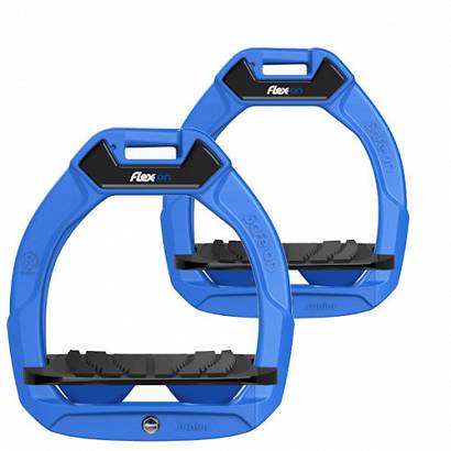 FLEX-ON Stirrups SAFE-ON JUNIOR - inclined grip - blue