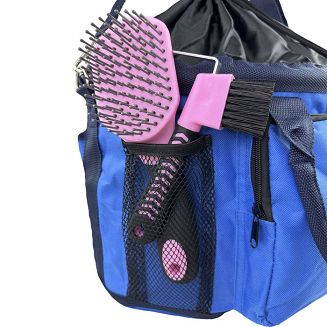 Large Grooming Bag for Horse Care Blue with Navy Strap/  1861 - 3