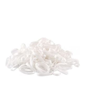 YORK Gumki silikonowe do grzywy - białe