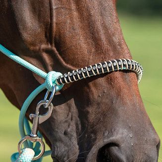 Ogłowie sznurkowe bezwędzidłowe z wodzami oraz liną balansową QHP Liberty- Ice Green / 1096 - 5