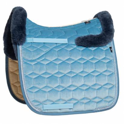 Sheepskin dressage saddle pad MATTES, Velvet, Strass Edition / 0K0507