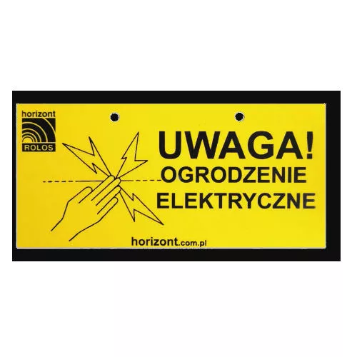HORIZONT ROLOS Tabliczka ostrzegawcza do ogrodzenia elektrycznego / 15317K