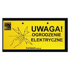 HORIZONT ROLOS Tabliczka ostrzegawcza do ogrodzenia elektrycznego / 15317K