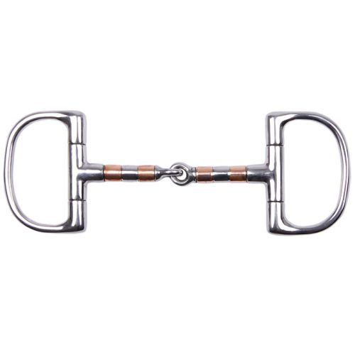 0 STALLION-L Wędzidło D rolkowe, miedziane płaskie rolki STALLION-L  stal nierdzewna / 15208