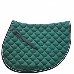 Cotton saddle pad - shaped MUSTANG Fale - dark green