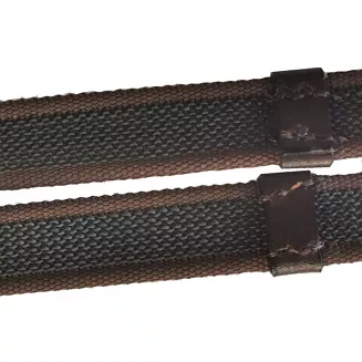 Wodze gumowane NC ze stoperami 18mm  brązowe - 2