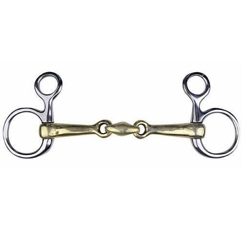Hanging cheek snaffle HKM  Double Jointed, Argentan 16 mm / 9896
