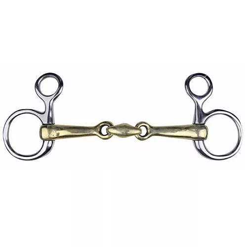 Hanging cheek snaffle HKM  Double Jointed, Argentan 16 mm / 9896