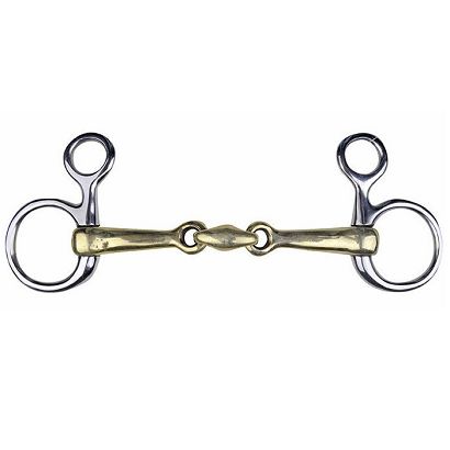 Hanging cheek snaffle HKM  Double Jointed, Argentan 16 mm / 9896