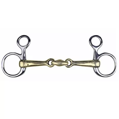 Hanging cheek snaffle HKM  Double Jointed, Argentan 16 mm / 9896