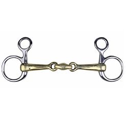 Hanging cheek snaffle HKM  Double Jointed, Argentan 16 mm / 9896