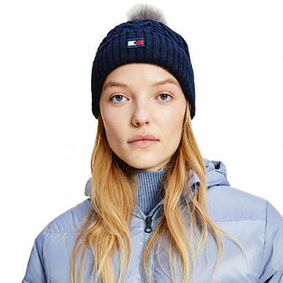 Hat with pompom TOMMY HILFIGER  Autumn - Winter 2021 / 10036