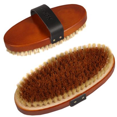 Oval brush SIMON with hard coconut bristles  19,19,5cm XL  / 012