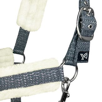 Kantar taśmowy Y Pola, podszywany futerkiem, szary / 18850 - 2