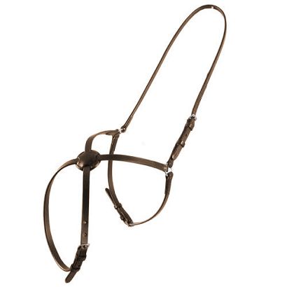 Leather Mexican Noseband DAW-MAG with ring, brown