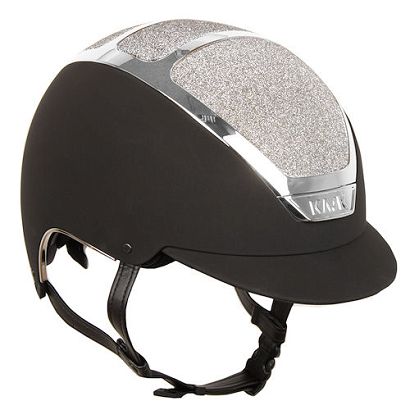Riding helemt KASK DOGMA CHROME LIGHT Swarovski Carpet  black with silver shining frame / HHE00002.210