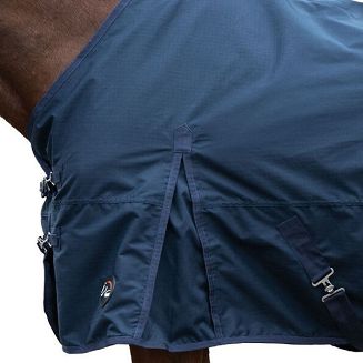 Turnout Rug, Waterproof HKM Chester, Fleece Lined, 600D Deep Blue / 14984 - 2