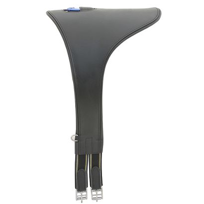 Popręg skokowy skórzany  DAW-MAG z fartuchem i karabinkiem / 11071 