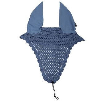 Nauszniki bawełniane dla konia QHP Lungo / 5333 kolor niebieski - steel blue