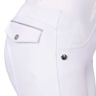 Riding tights winter QHP Juliet Junior full grip, white / 8812 - 4
