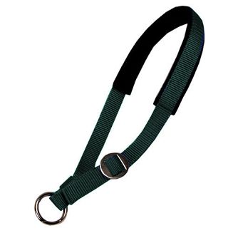 Obroża podszywana MUSTANG dla konia, parciana / 0032 Kolor ciemnozielony.