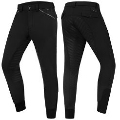 Men's riding breeches ELT Marc Silicone, black / 3252301