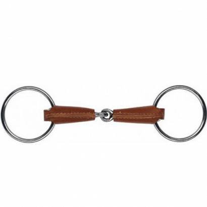 Leather covered ring snaffle FEELING / 60080