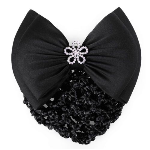 Kokarda do włosów z koszyczkiem QHP - czarny