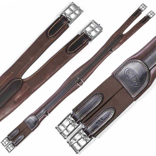 Popręg skórzany z gumami DAW-MAG / 11030