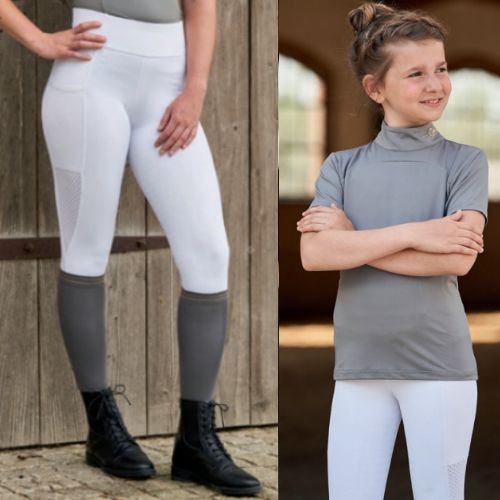 Bryczesy - legginsy młodzieżowe COVALLIERO konkursowe / 322587 - kolor biały - white