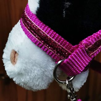Halters-Bridle Glitter HOBBY HORSE with Reins Fuchsia - 2