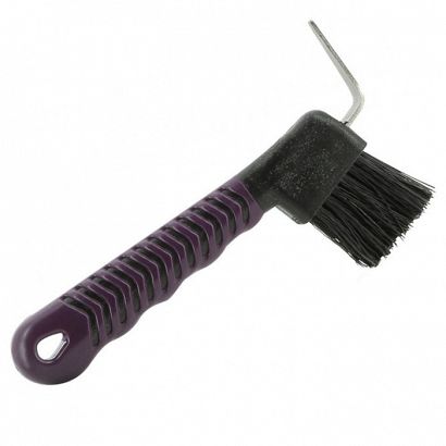 Hoof pick HIPPOTONIC rubberized handle, black-purple /700089152