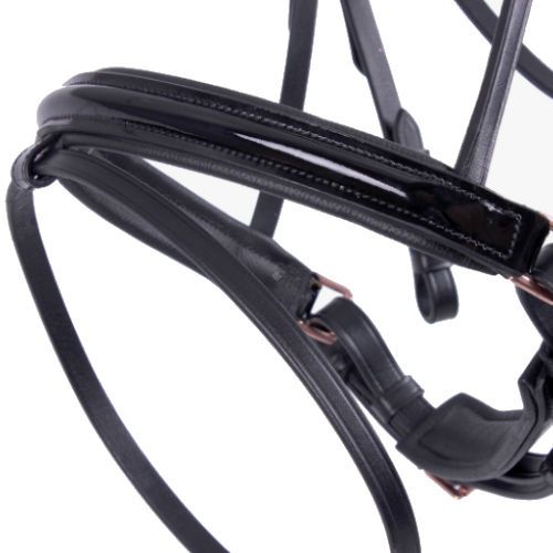 nachrapnik ozdobiony lakierowana skórą 