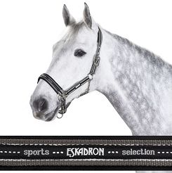 Kantar podszywany ESKADRON Pin Buckle, Anthra-White-Black/ 4100 00 815 291