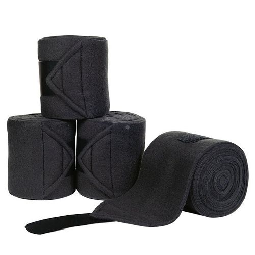 Bandaże polarowe HKM Innovation, zestaw 4 szt. Black / 12624