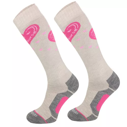 Podkolanówki jeździeckie  z wełną merynosa - Light Grey / SJWZ 21