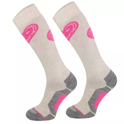 Podkolanówki jeździeckie  z wełną merynosa - Light Grey / SJWZ 21