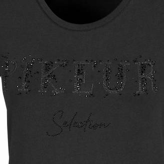 T-shirt  PIKEUR Phily- jeździecka koszulka bawełniana, Selection Wiosna Lato 2022 / 121000200 kolor czarny