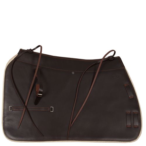 DAW MAG Czaprak skórzany podszyty filcem - do kulbaki żołnierskiej wzór  36 - ciemny brąz