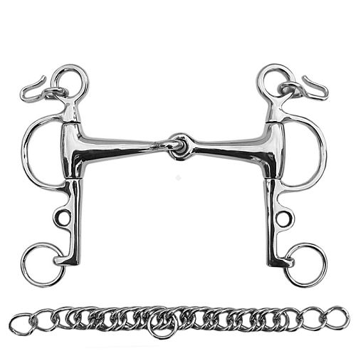 STALLION-L Pelham oliwkowy + łańcuszek, stal nierdzewna / 15345 