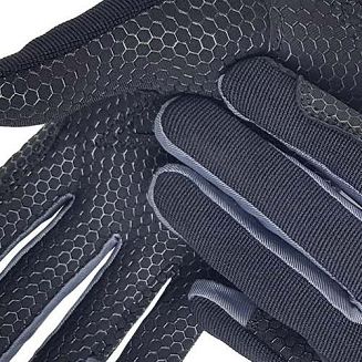 Children's riding gloves BIANKA black and grey - 2