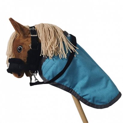 Rug for HOBBY HORSE, nylon and fleece, turquoise