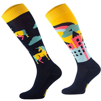 Horse Knee High Socks Unicorn Navy - 15 / SJBW