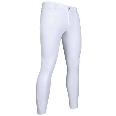 Men's riding breeches HKM James full silocone seat White / 14139
