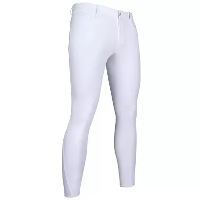 Men's riding breeches HKM James full silocone seat White / 14139