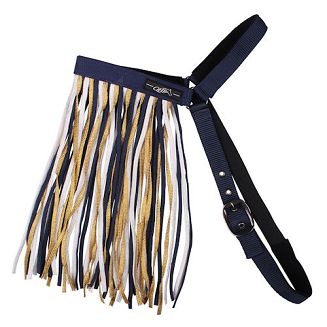 Naczółek z frędzlami QHP chroniący przed owadami, Lato 2022 /5347 Kolor granatowy z żółtym - stardust.